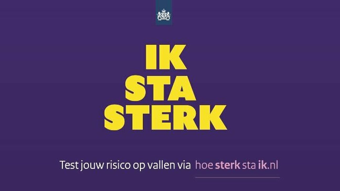 Ik sta sterk. Test jouw risico op vallen via hoesterkstaik.nl
